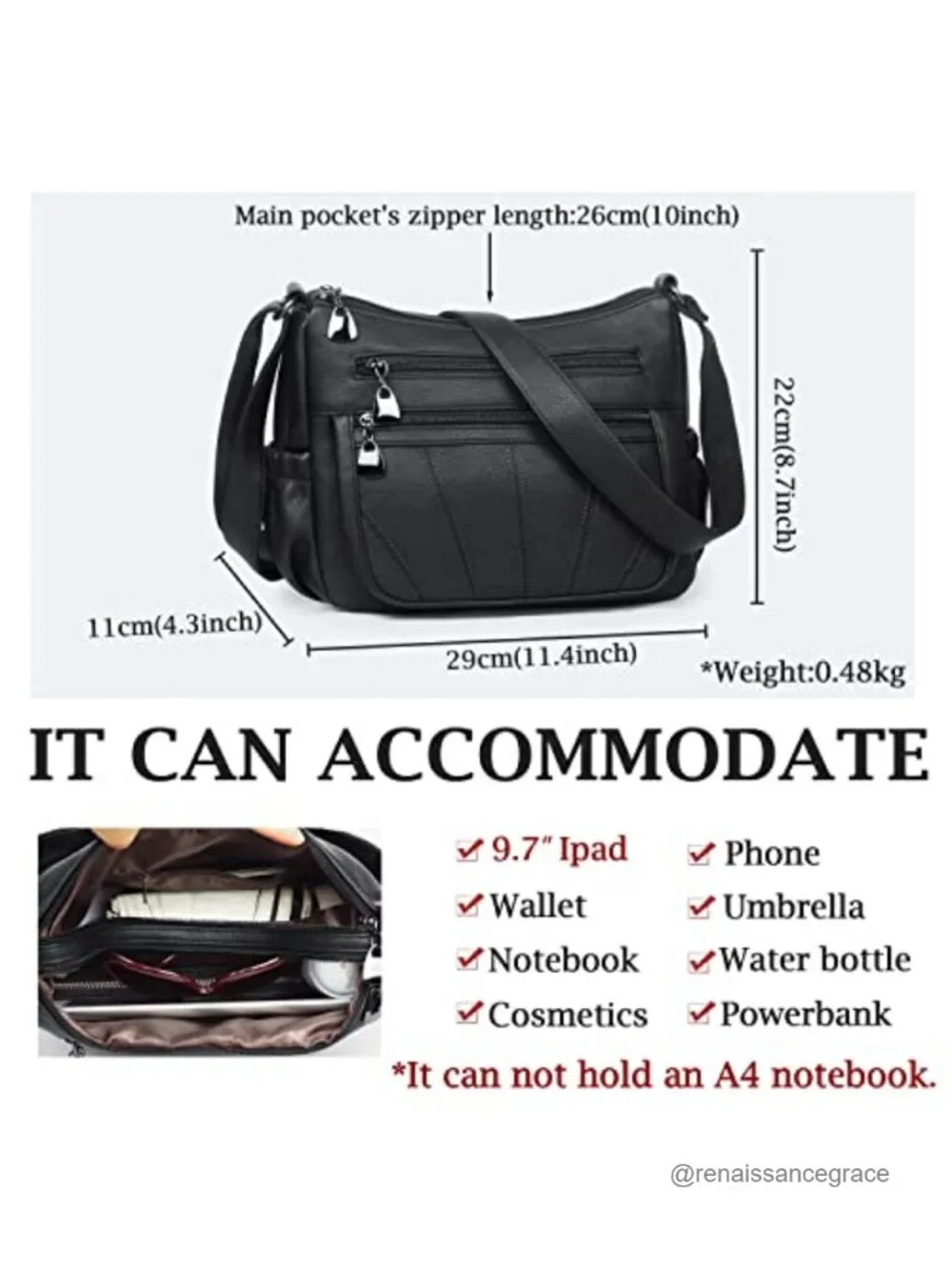 Women's Soft PU Leather Satchel Handbag | Crossbody Shoulder Bag